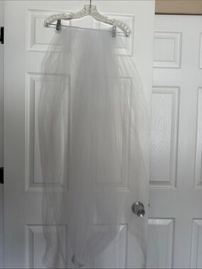 David’s Bridal White Tulle Cathedral Veil